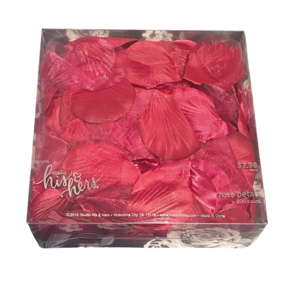 NEW- Studio His & Hers Burgundy Rose Petals